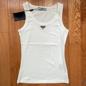 White Prada Tank Top size XL